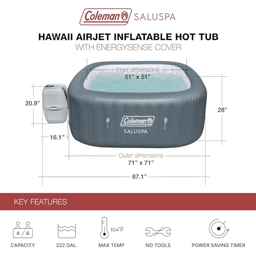 Gray Inflatable Hot Tub E669