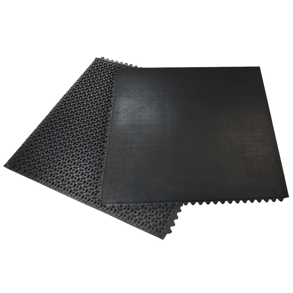 Black 12mm x 36 in x 36 in Rubber Tiles 8 Pack Q110