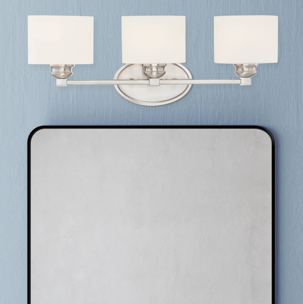 3 Light Satin Nickel Bath Bar E16763
