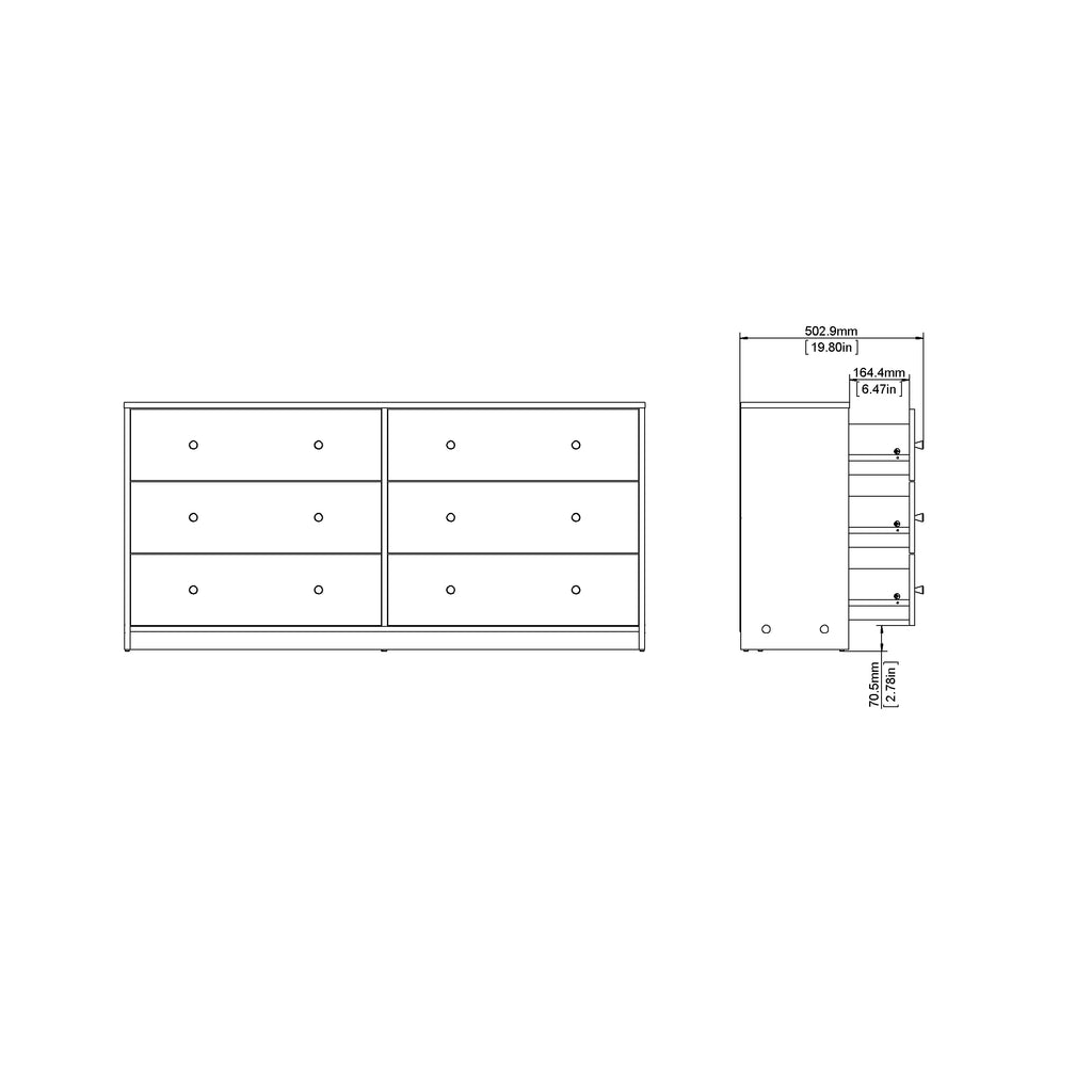 6 Drawer Double Dresser G742