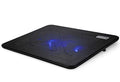 Portable Slim Quiet Laptop Cooling Pad with 2 Blue LED Fans, USB Powered, Adjustable Angled, Fits 11-14 Inch Laptop N48385