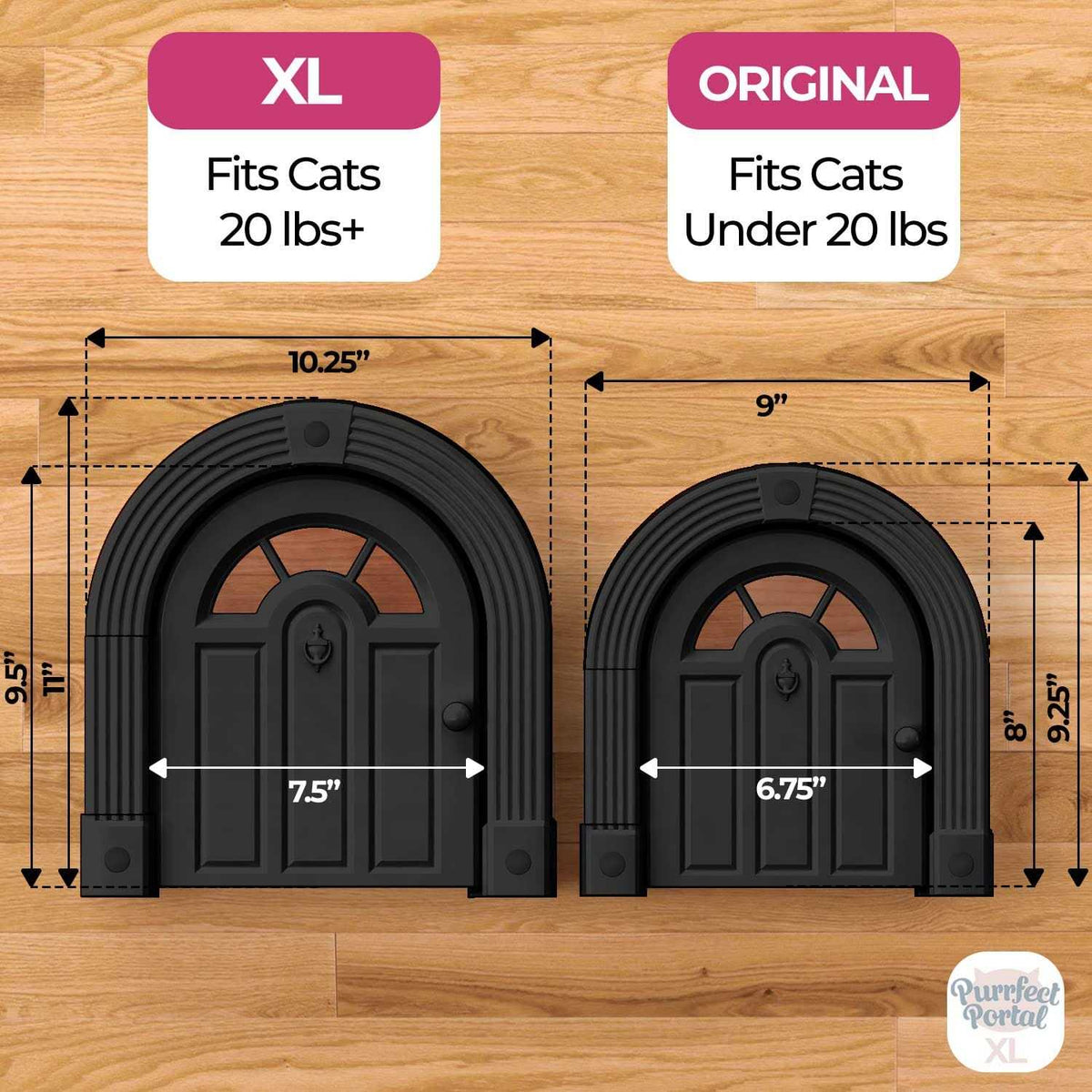 Interior Cat Door for Cats Up to 20 lbs H51608