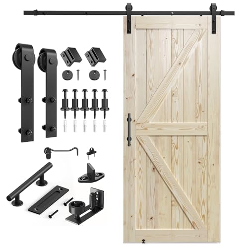 36in x 84in Sliding Barn Door with Hardware Kit H918
