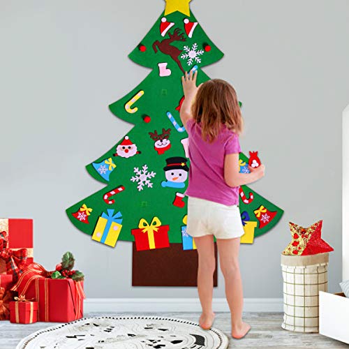 4ft Felt Christmas Tree with 36pcs Ornaments F399