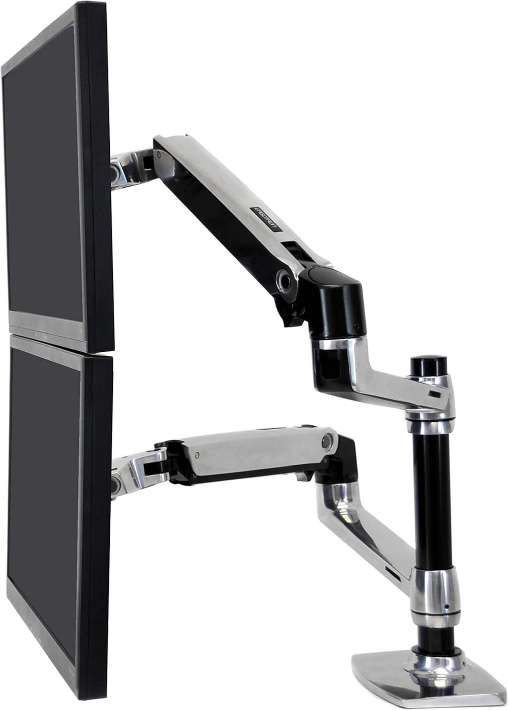 Vertical Stacking Dual Monitor Arm, Matte Black D873