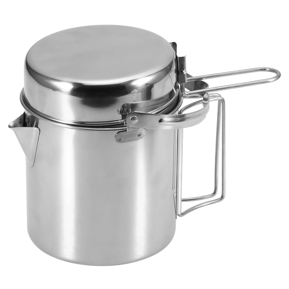 1L Stainless Steel Cooking Pot with Foldable Handle U310