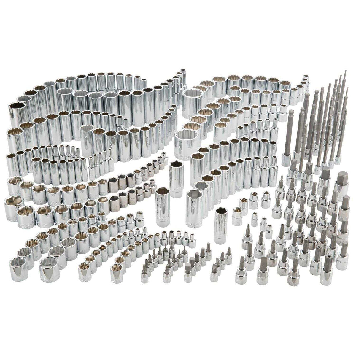 1/4 & 3/8 & 1/2 in. drive SAE 6 and 12 Point Socket Set 299 pc C3095
