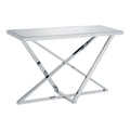Indoor Metal and Mirror Top Chrome Sofa Table X709