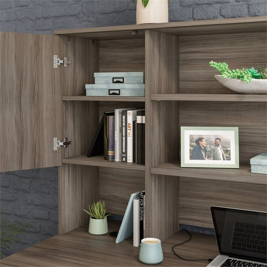 Engineered Wood Desk with Hutch J607573