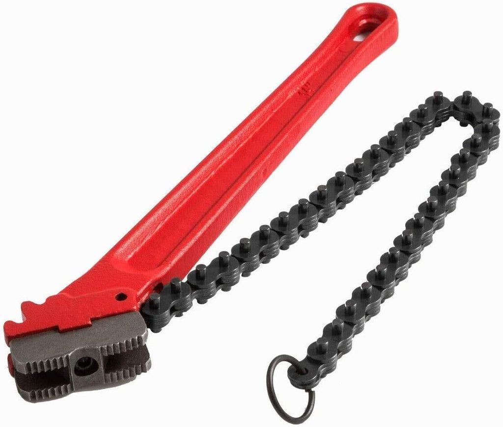 Chain Wrench Pipe 36inch, Heavy Duty Oil Filter Chain Wrench Capacity 4-1/2 to 7-1/2inch, Chain Length 760 mm X532