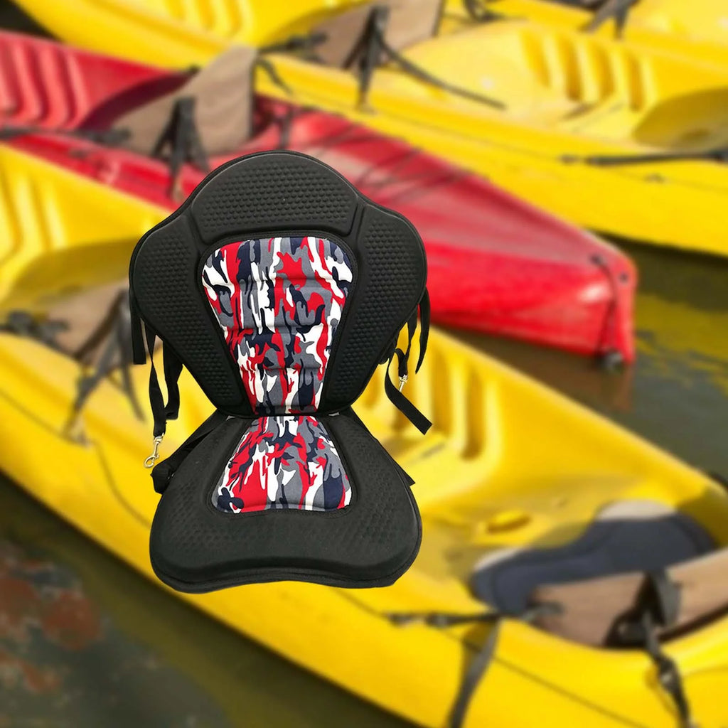 Padded Kayak Seat with Back Support Adjustable Straps Q463
