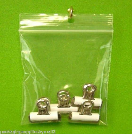 Clear 4 Mil Reclosable Bags with Hang Hole, Case of 1000 L5876