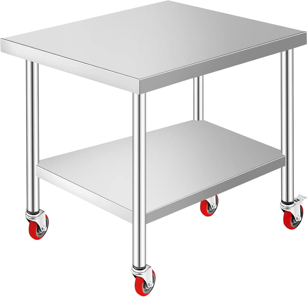 Stainless Steel Work Table with Wheels 24 x 30 B43157