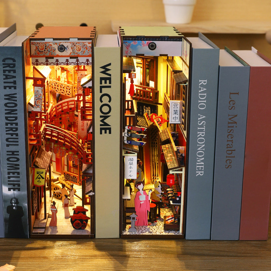 1 Set Dollhouse Miniature Book Nook Kit O759