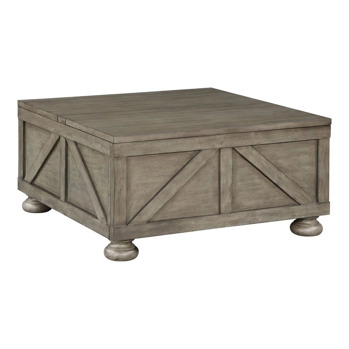 Gray Wood Hidden Storage Coffee Table R159