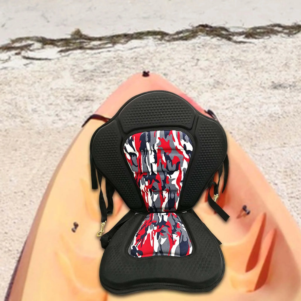 Padded Kayak Seat with Back Support Adjustable Straps Q463