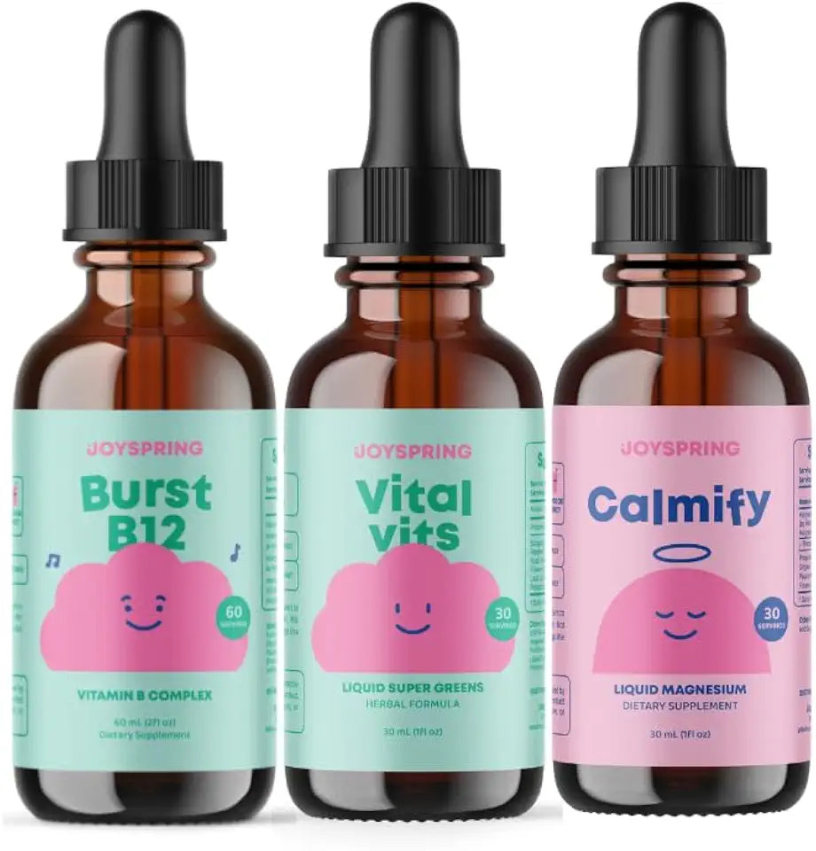 B-Complex & Vital Vits with Magnesium Drops Bundle Liquid Supplement S569