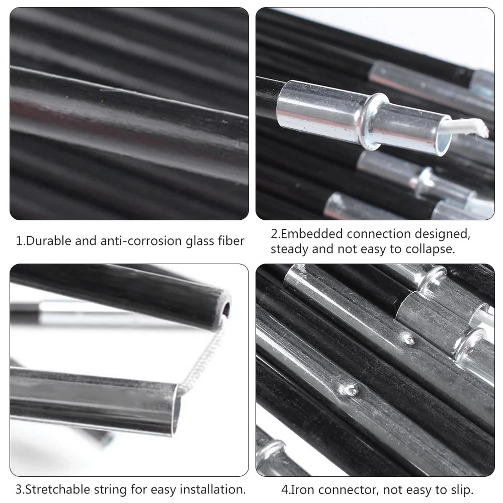 Tent Pole Kit Fiber Tent Pole Collapsible Tent S9264