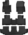 Black Front and Rear Car Mats for Toyota Highlander 7 Seats D53258
