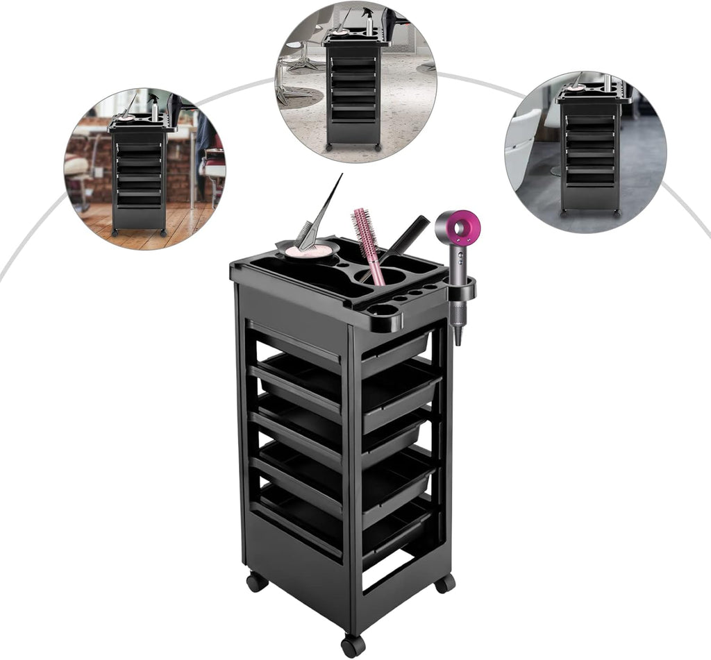 5 Drawers Salon Trolley Cart with Wheels Z75160