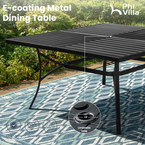 5 Pcs Patio Dining Set with Swivel Chairs and Metal Table U501