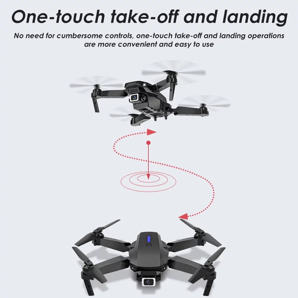 4K HD Dual Camera RC Drone with 4 Batteries W361499