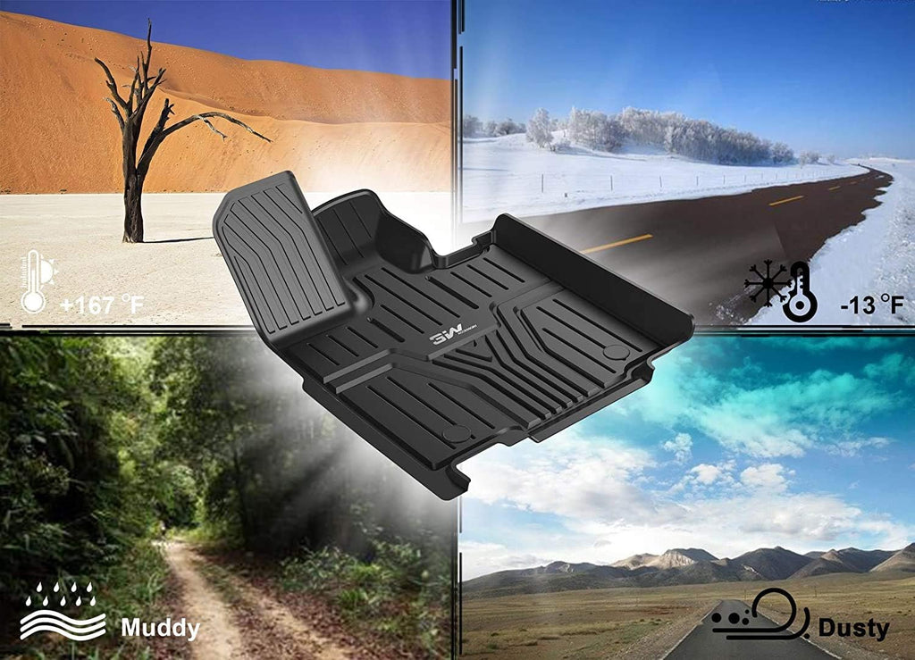 Black TPE All Weather Floor Mats Full Set Q4730