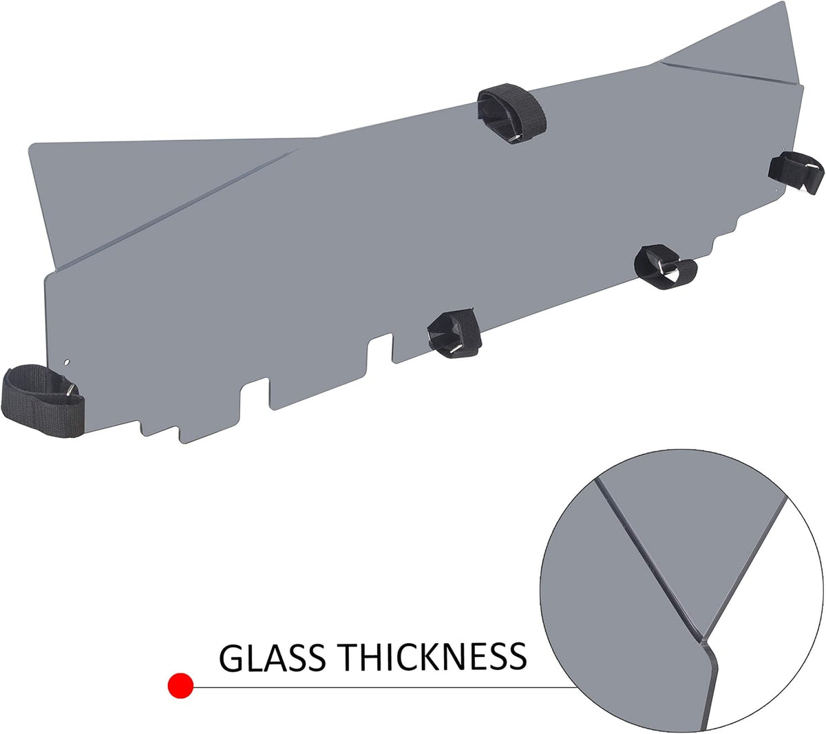 Tinted Polycarbonate Rear Windshield Window Panel W252554
