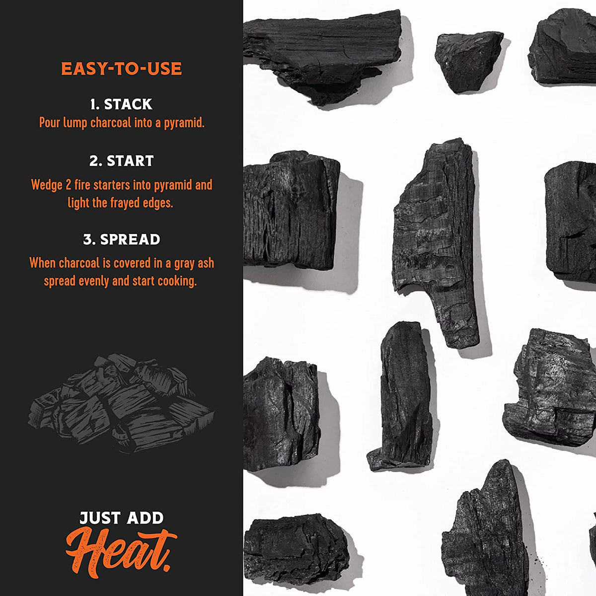 All Natural Hardwood Lump Charcoal, 20 Pounds K680