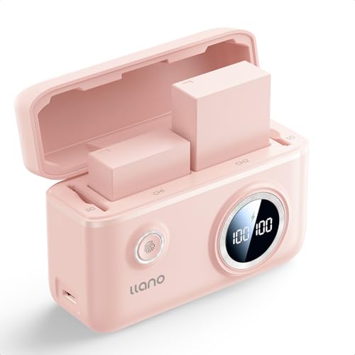 2-Pack Batteries and 18W Fast Dual USB Charger with Smart Display and Magnetic Snap Cover K17540