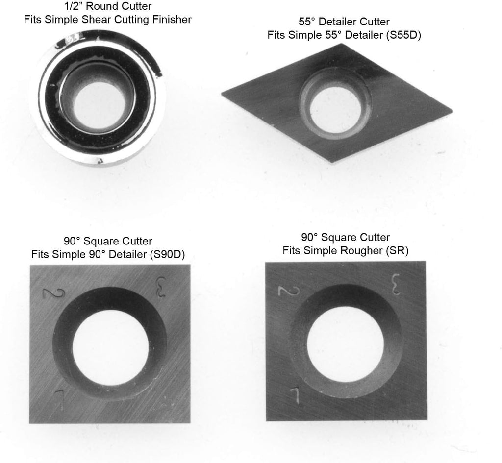 4 Cutter Pack Carbide Cutter for Woodturning Tools M1682