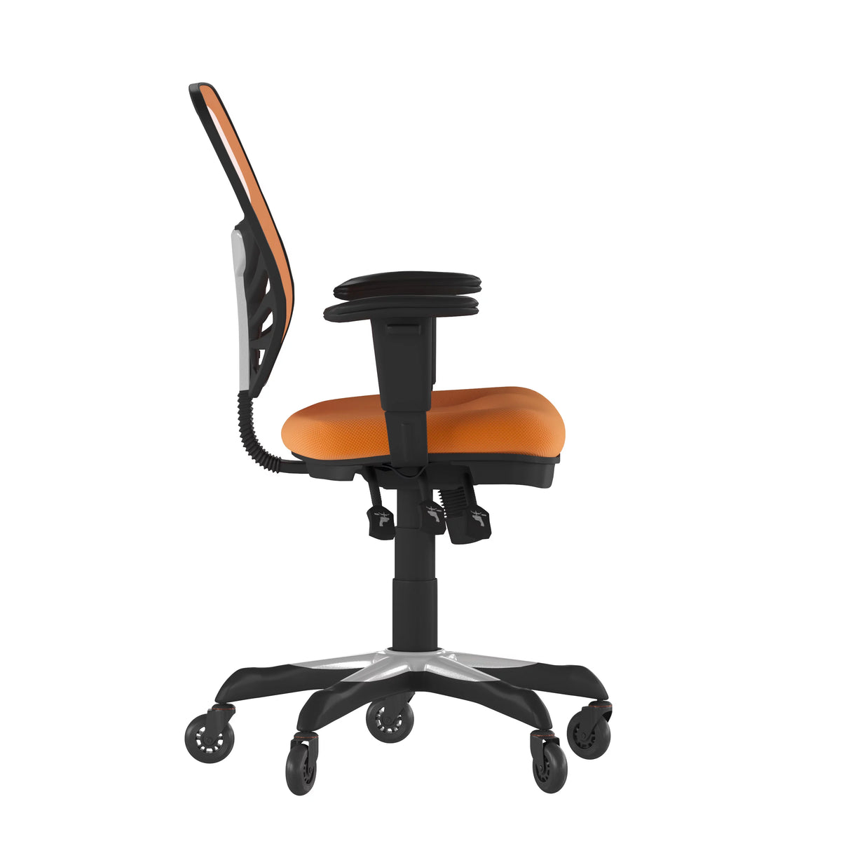 Orange Mesh Ergonomic Office Chair with Adjustable Arms K11374