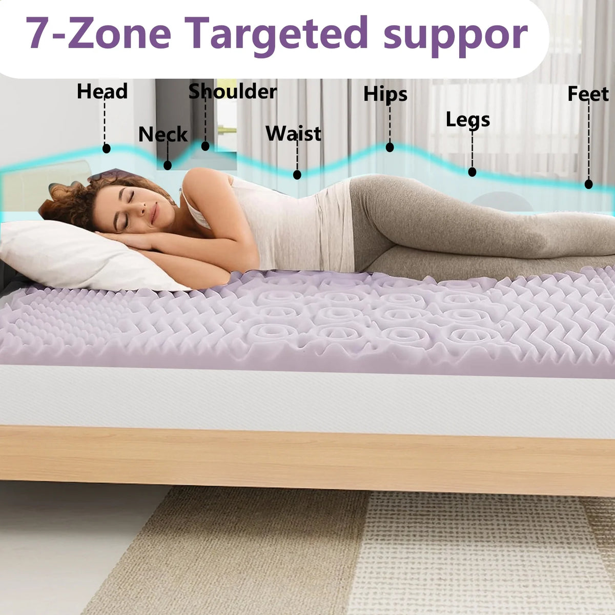 Full Size 4 inch Memory Foam Mattress Topper J925