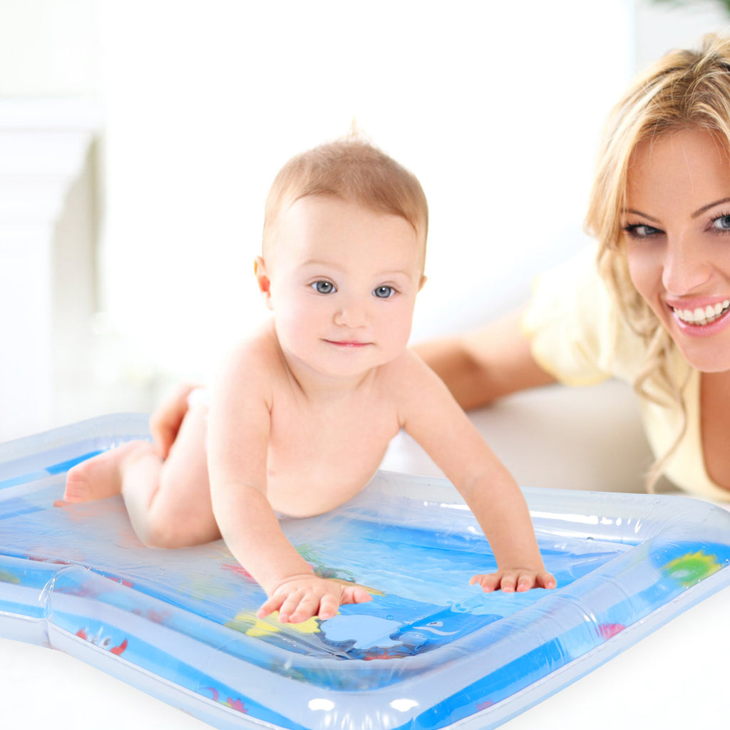 Inflatable Baby Crawling Pad Fish Mat Water Cushion Pvc E3865