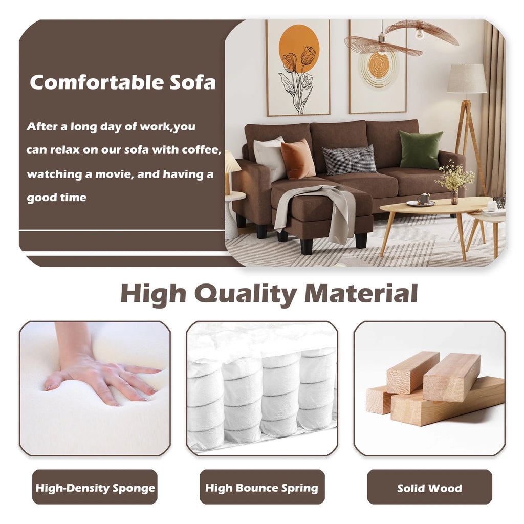 Light Gray L-Shaped Sectional Sofa T93492