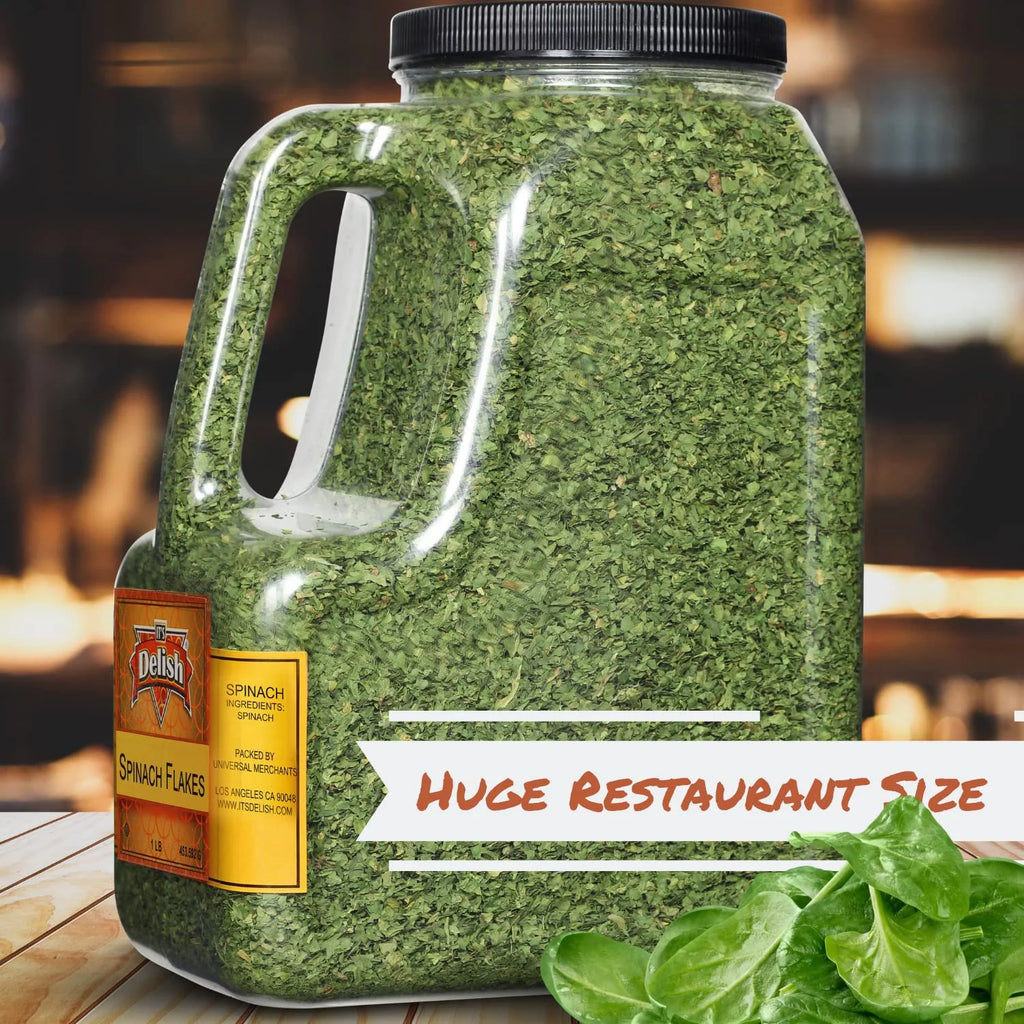 Chopped Dried Spinach Flakes, 1 lb Bulk Container G868593