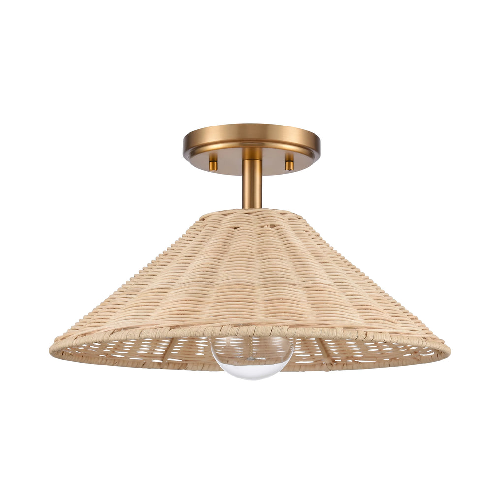 1 Light Brushed Gold Semi Flush Mount A52931