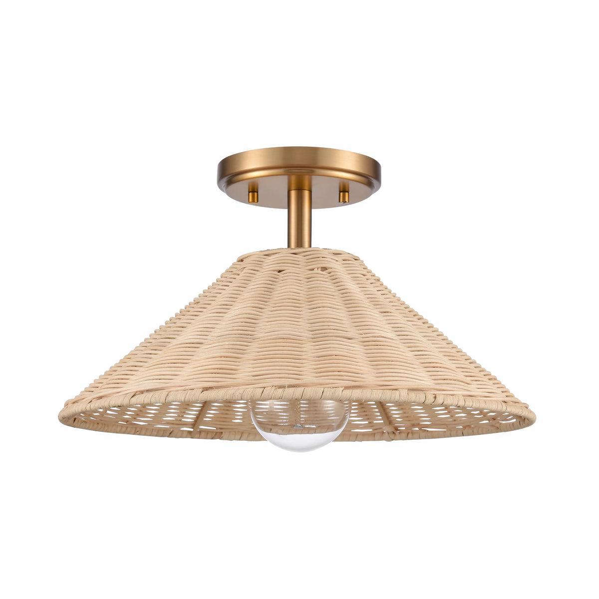 1 Light Brushed Gold Semi Flush Mount A52931
