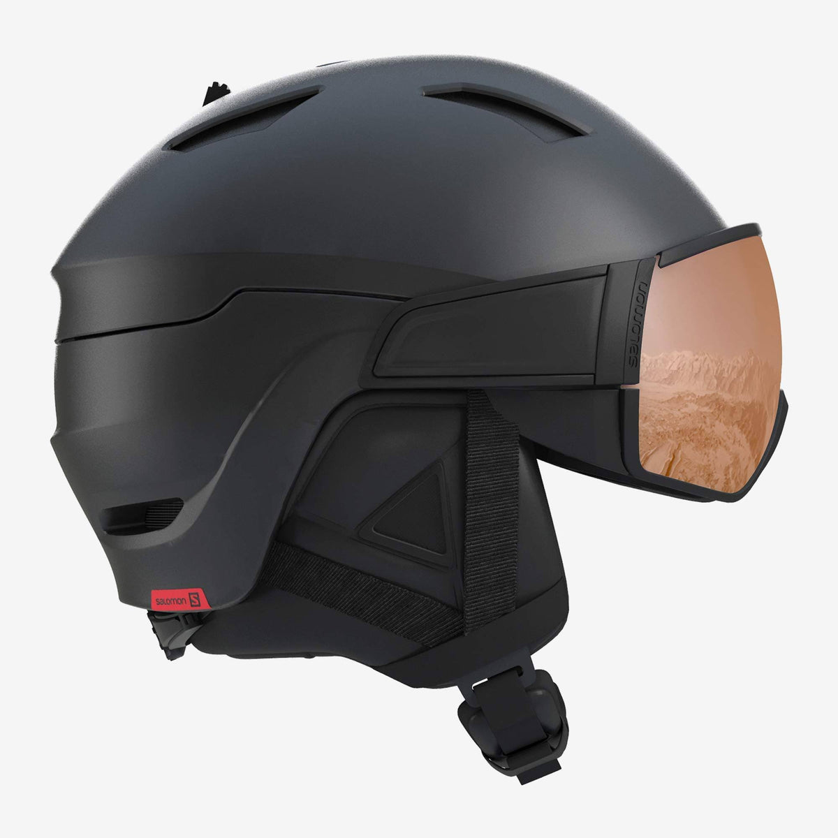 Black/Red Accent Helmet P586