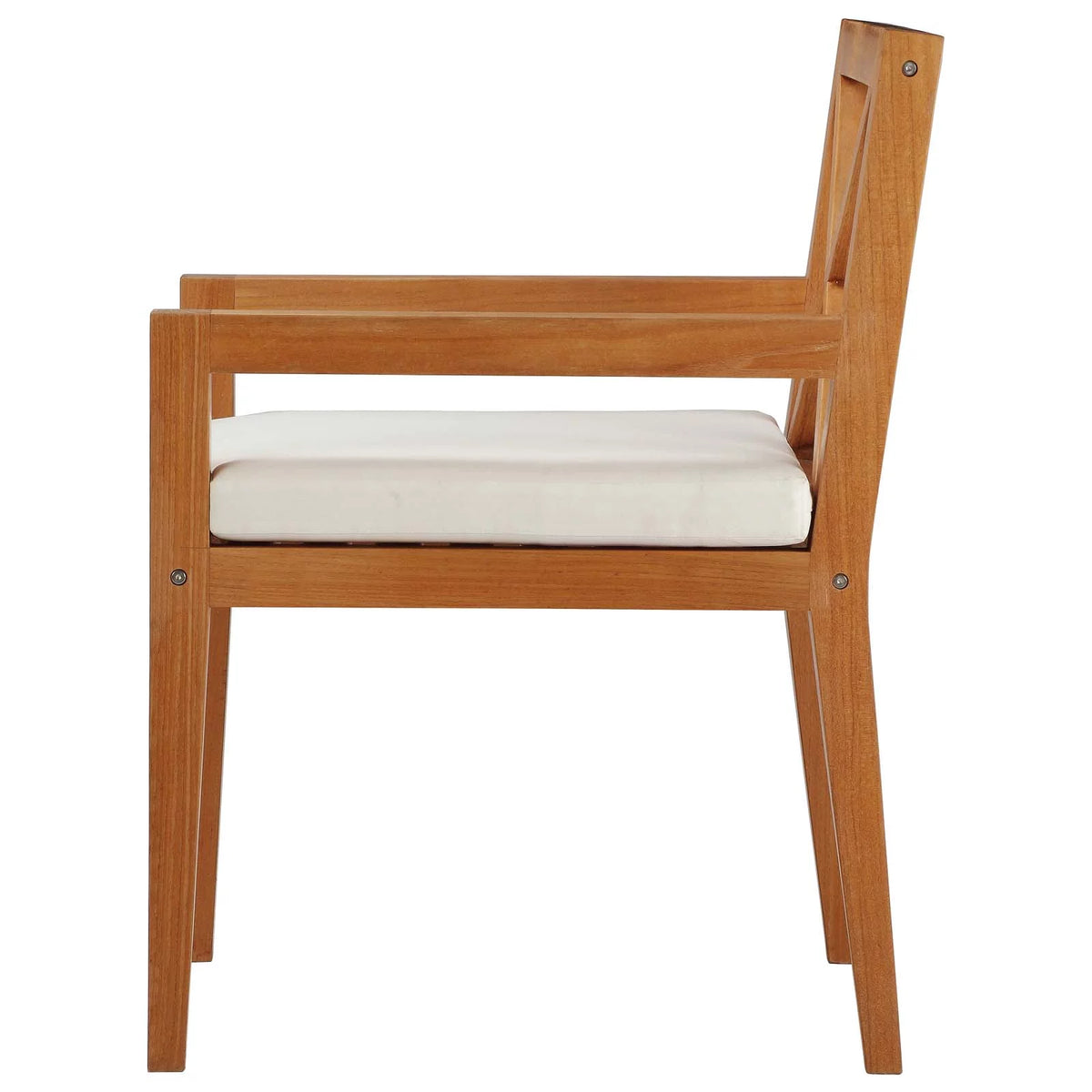 Natural White Wood Armchair Q433