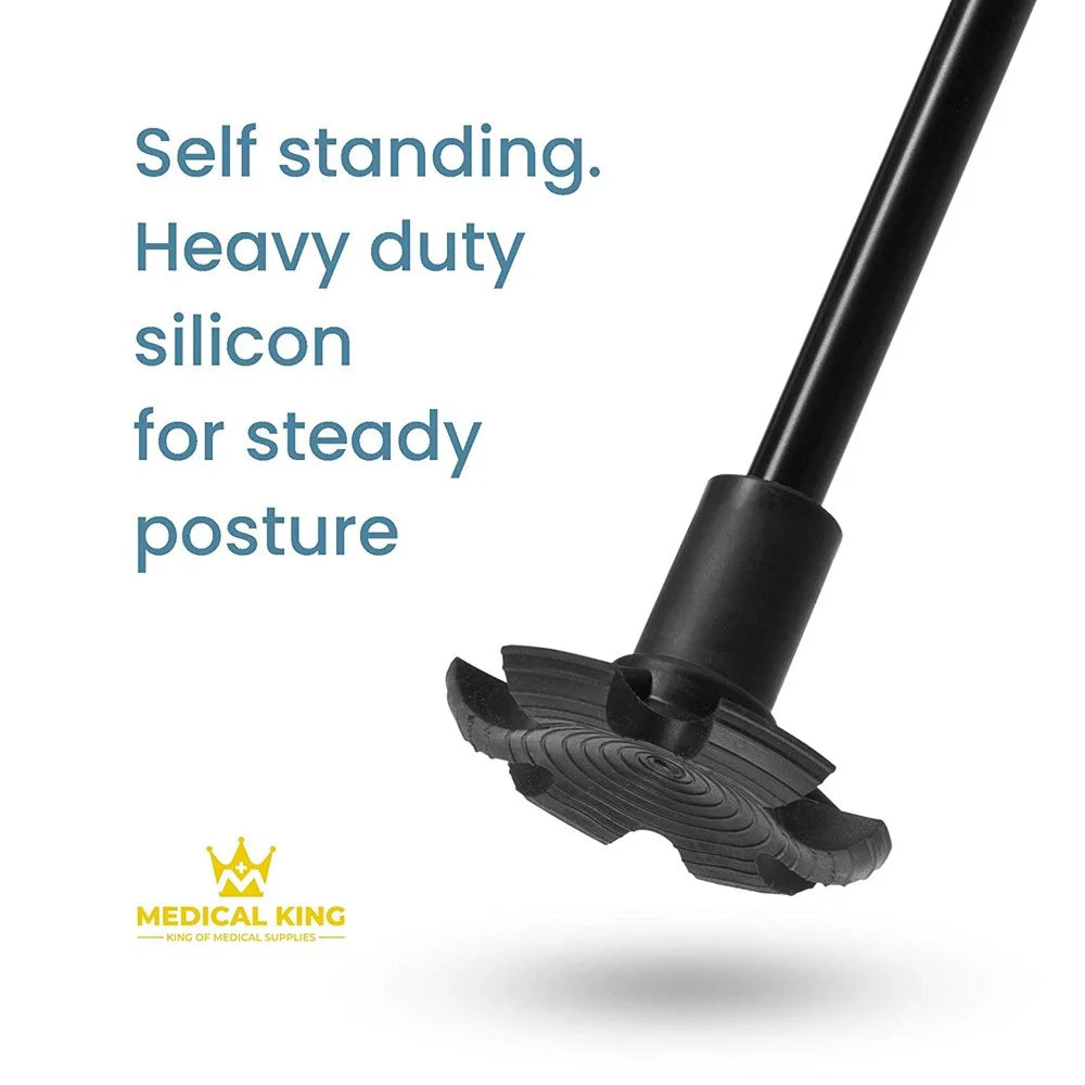 10 Adjustable Heights Self Standing Folding Walking Cane N572660