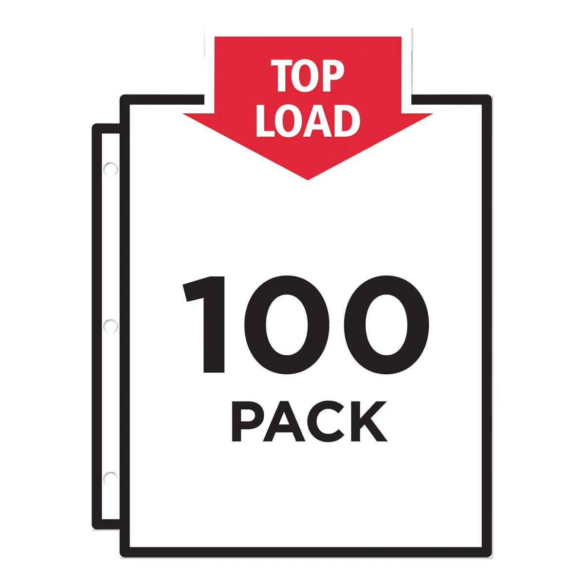 100/Box Clear Letter Vinyl Sheet Protectors Q43148