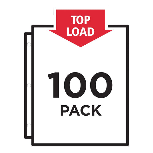 100/Box Clear Letter Vinyl Sheet Protectors Q43148