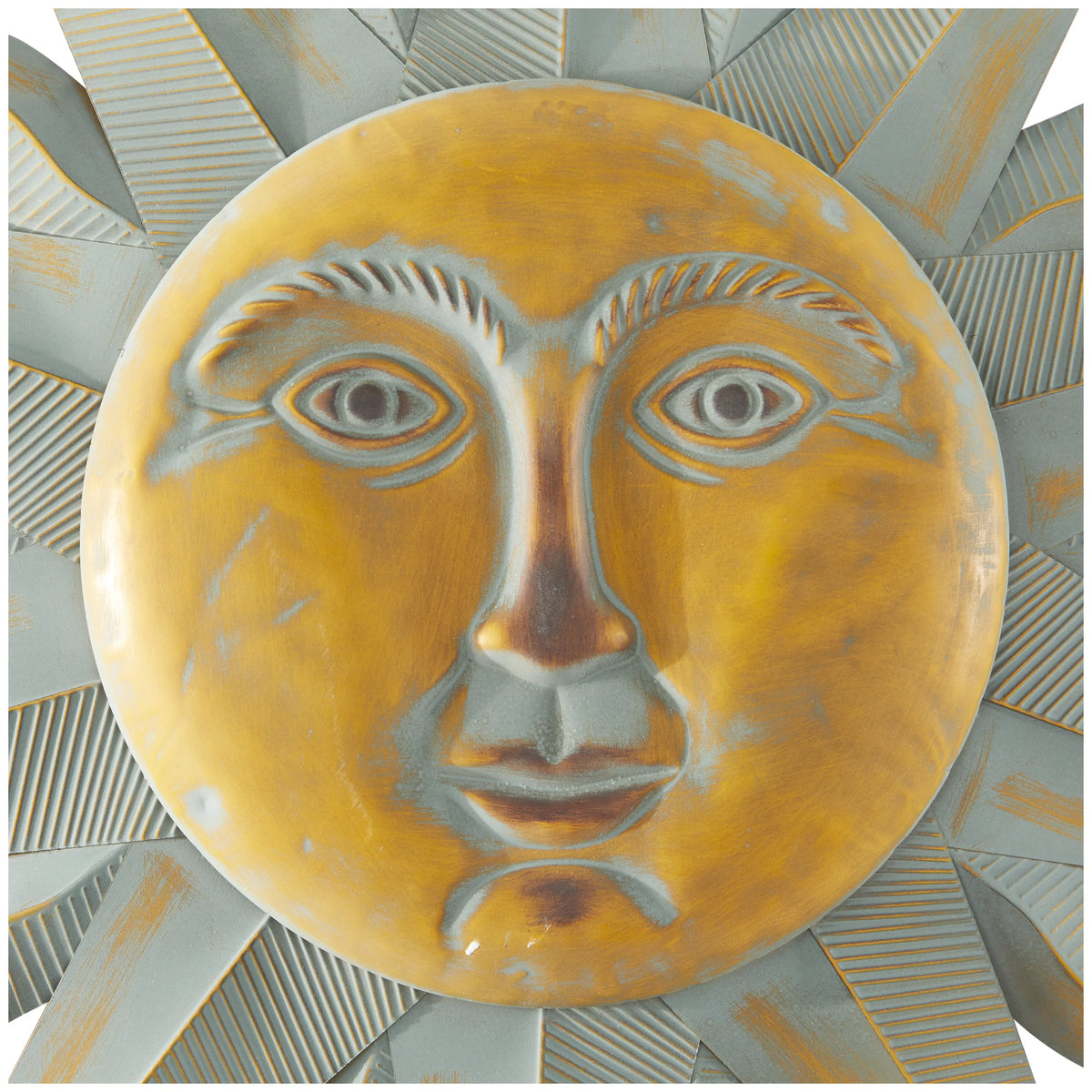 Gold Metal Indoor Outdoor Sun Wall Decor X750