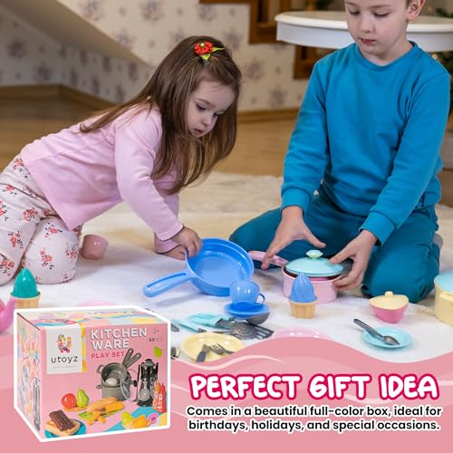 83 Pc Toddler Play Food Set with Toy Pots and Pans K59973
