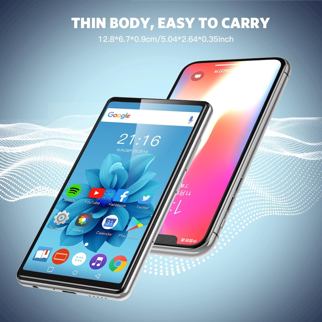 5 inch MP3 Player with Bluetooth and WiFi, Full Touch Screen 16GB MP4 Player with Speaker, FM Radio V9966