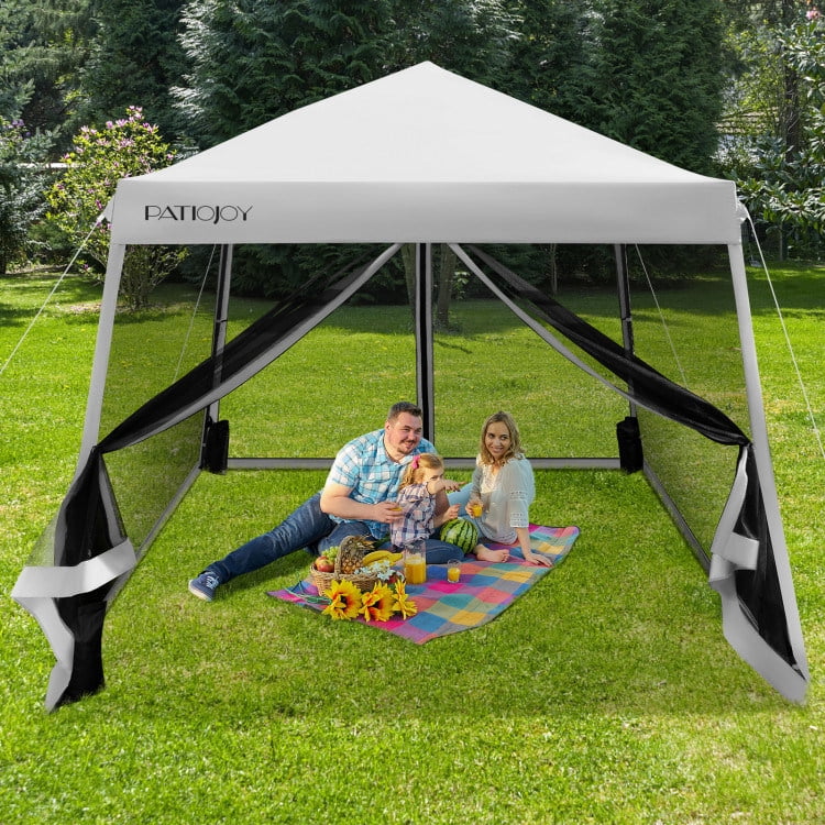 Pop-Up Canopy with Mesh Sidewalls - 10 x 10 Feet D620822