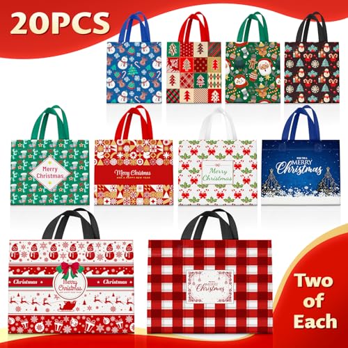20 Pack Christmas Gift Bags with Handle D46962