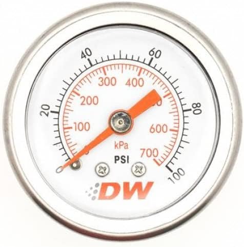 Fuel Pressure Gauge 0-100 PSI 1/8in NPT Pack of 2 B213