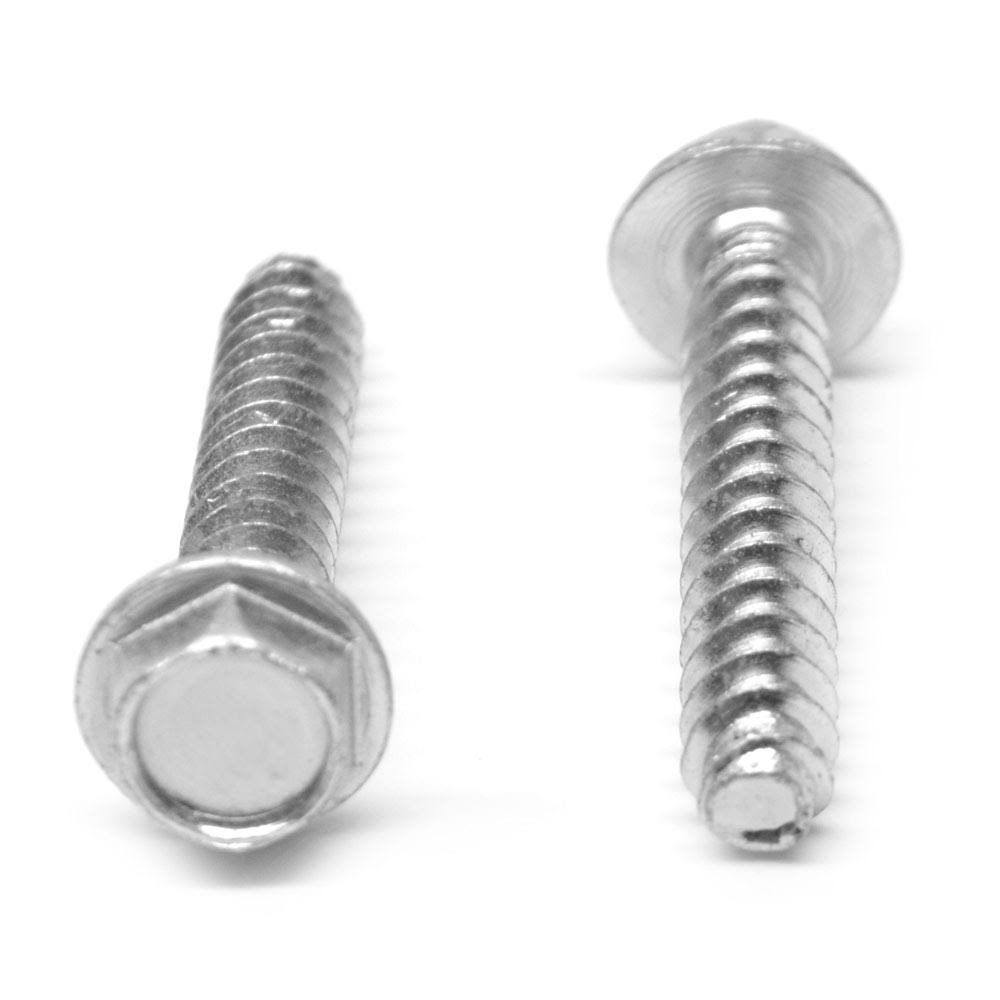 1/4 Thread Rolling Screw Hex Washer Head Zinc Plated G8137